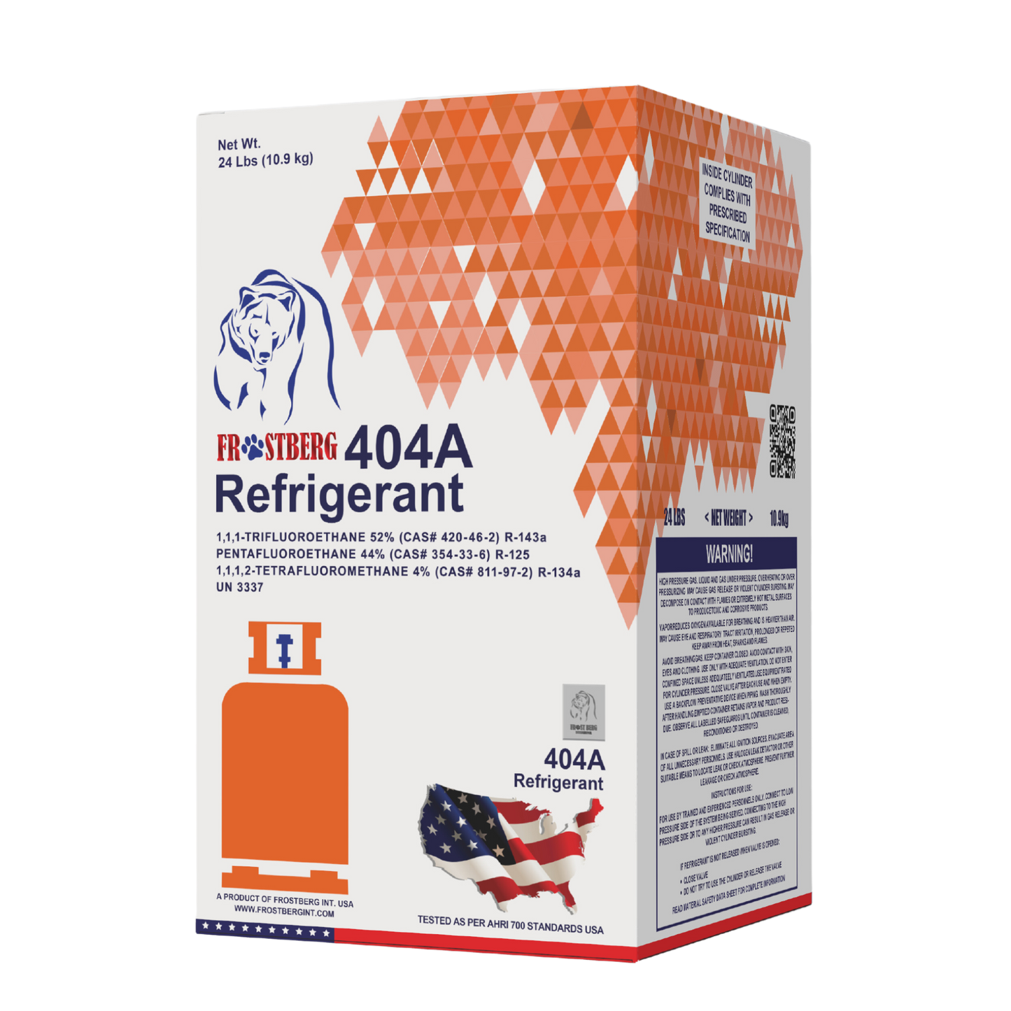 FROSTBERG R-404a REFRIGERANT GAS With Valve